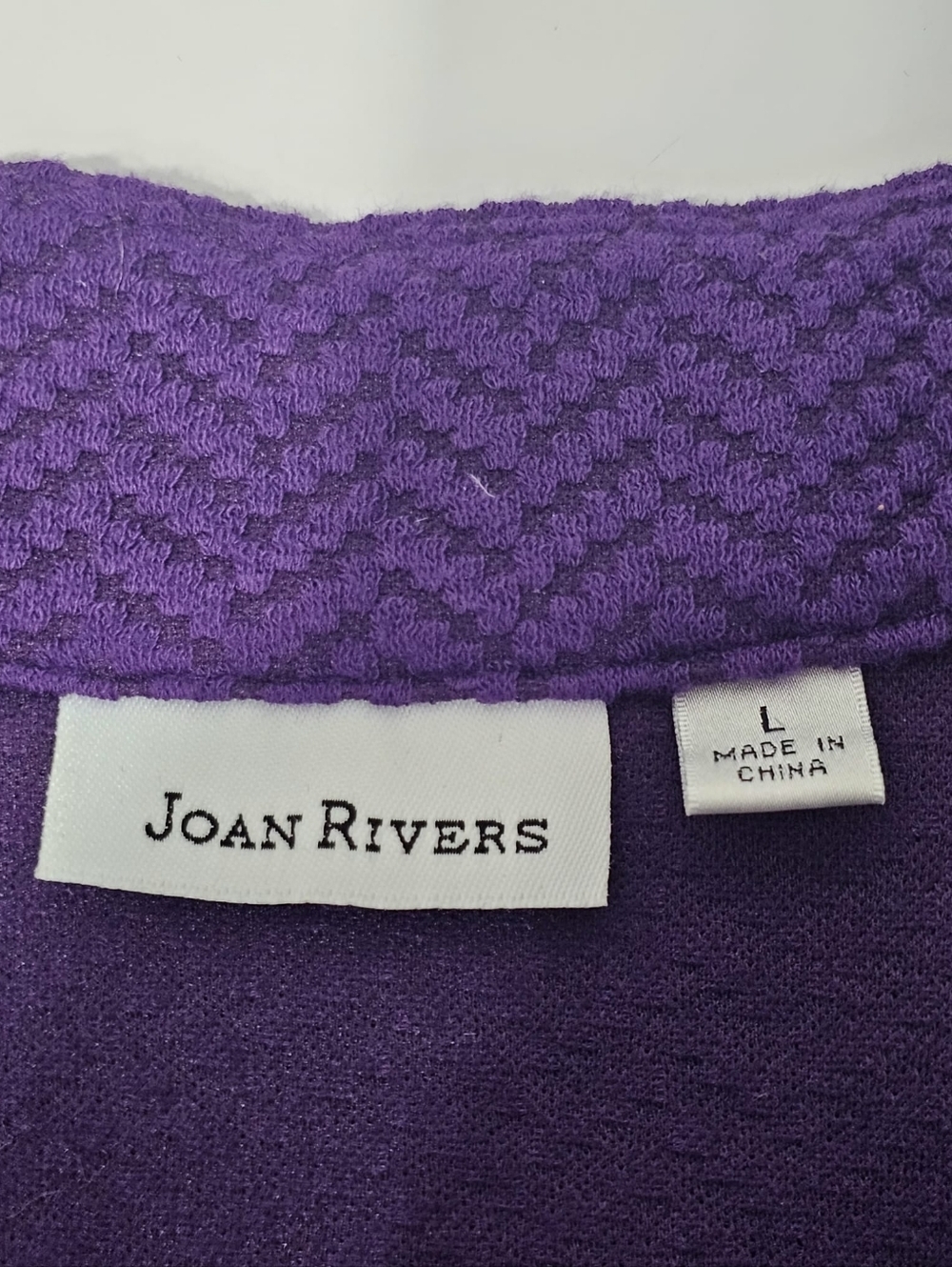 JOAN RIVERS Purple Textured Button-Front Jacket - Picture 12 of 15
